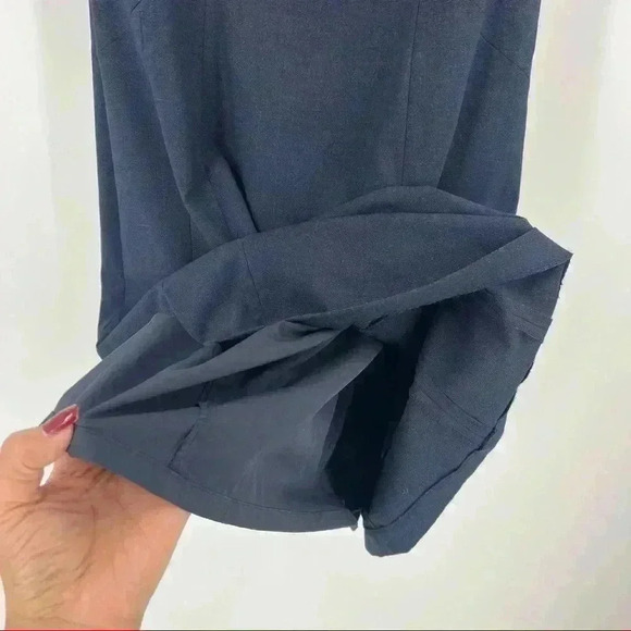 Alex/Marie Women's Navy Blue Shift Sleeveless Lined Career Dress Size 12 - Picture 7 of 9